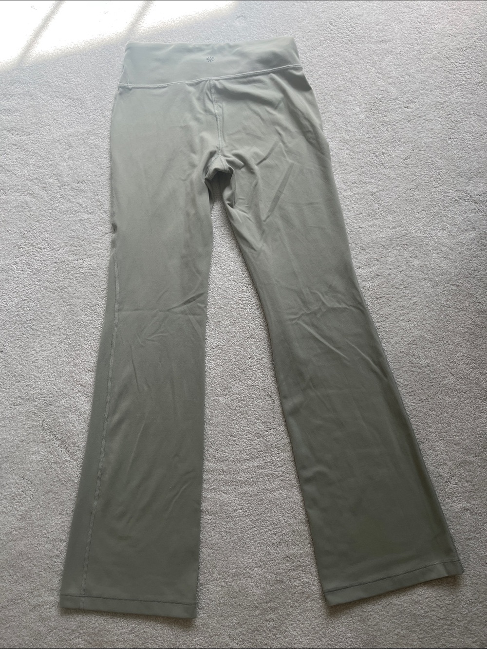 Athleta Sage Green Chit Chat Flare Pants - Picture 5 of 6